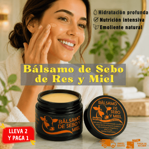 Bálsamo de Sebo de Res y Miel / Piel Más Suave e Hidratada