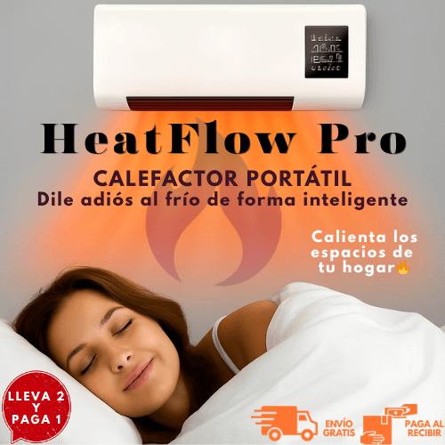 HeatFlow Pro Calentador Portátil - Dile Adiós al Frío de Forma Inteligente