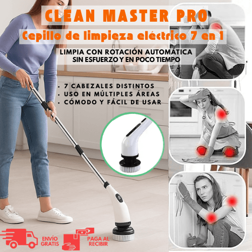Clean Master Pro Cepillo de Limpieza Eléctrico 7 en 1