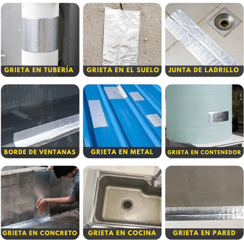 StopLeak Tape Cinta Tapa Goteras 10 cm x 5 m - Sella Filtraciones en tu Hogar al Instante