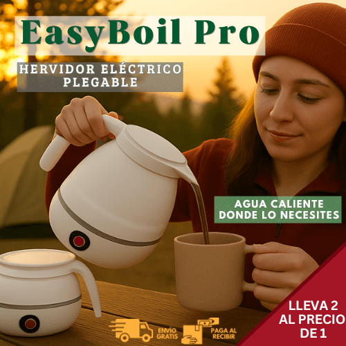 EasyBoil Pro Hervidor Eléctrico Plegable / Agua Caliente Donde Quieras
