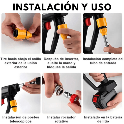 HydroMax Go Hidrolavadora Inalámbrica - Incluye Batería Extra de Regalo