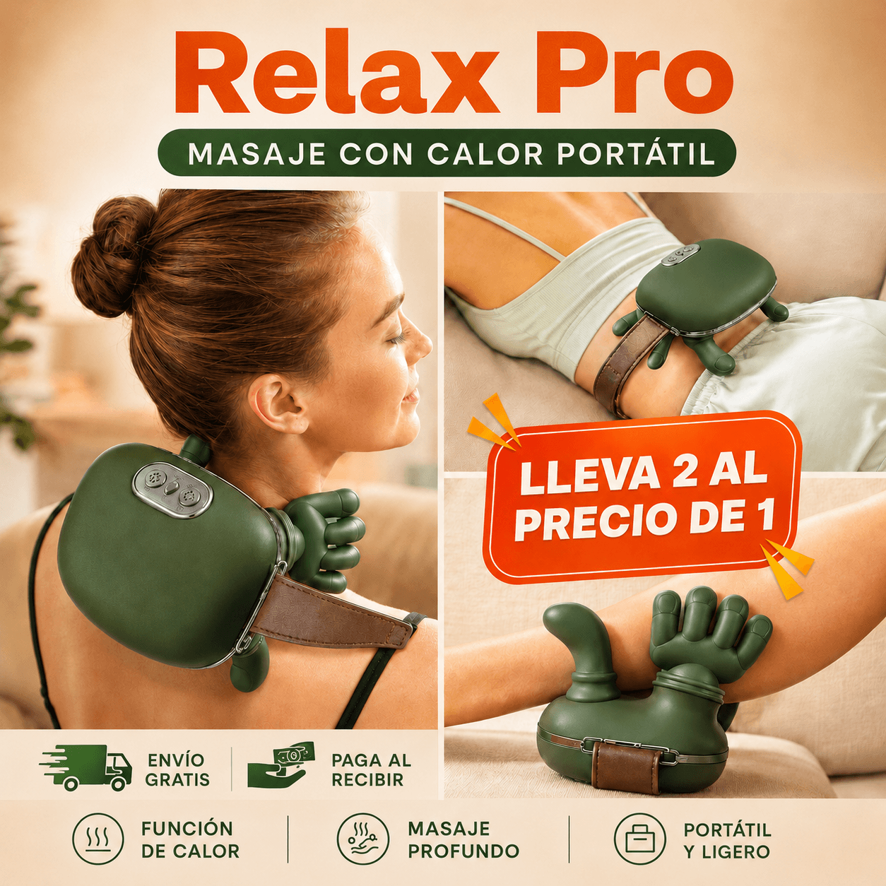 RelaxPro / Masaje con Calor Portátil