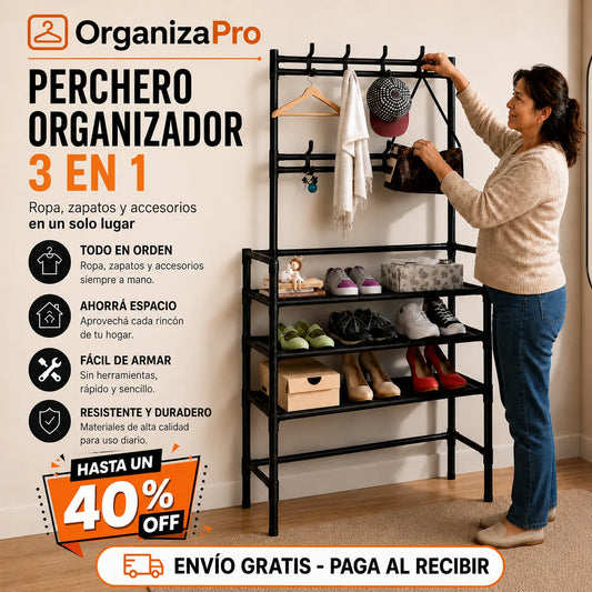 OrganizaPro 3 en 1 / Aprovecha el espacio y reduce el desorden diario
