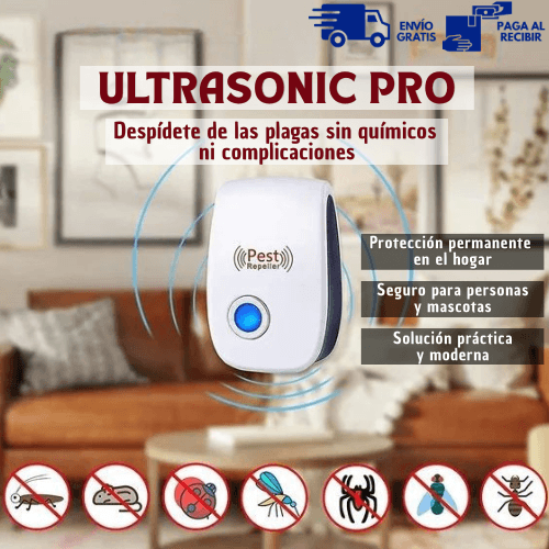 Ultrasonic Pro Repelente; Convierte tu hogar en una lugar libre de plagas.