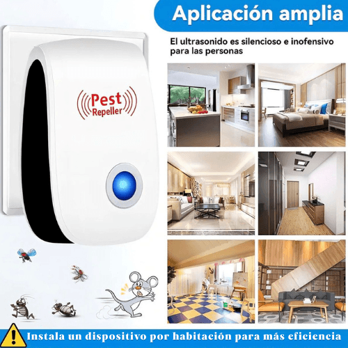 Ultrasonic Pro Repelente; Convierte tu hogar en una lugar libre de plagas.