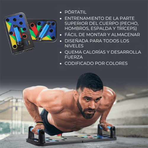 Power Push Tablero Multifuncional; Entrena tu cuerpo desde casa sin pagar gimnasio.