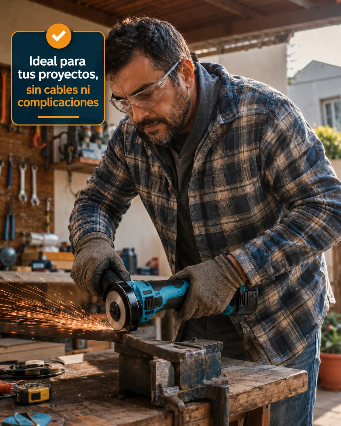 ProCut 12v/ Amoladora inalámbrica con 2 Baterías;  Corta y Desbasta sin depender de cables